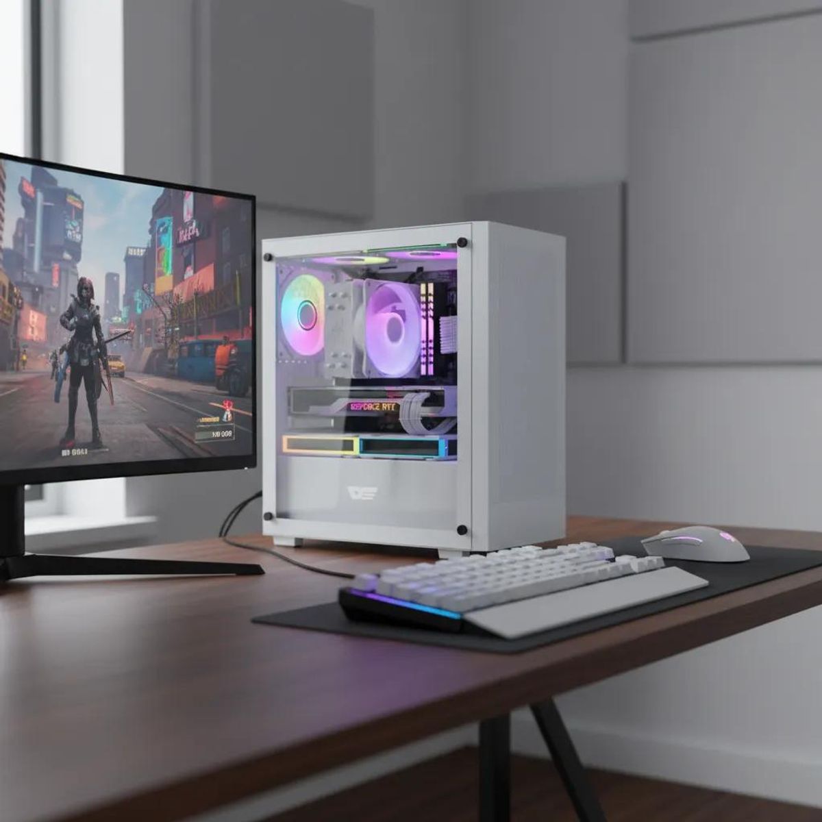 GENERICO - Gabinete Gamer Darkflash M305 con Panel de Vidrio y 3 Fan