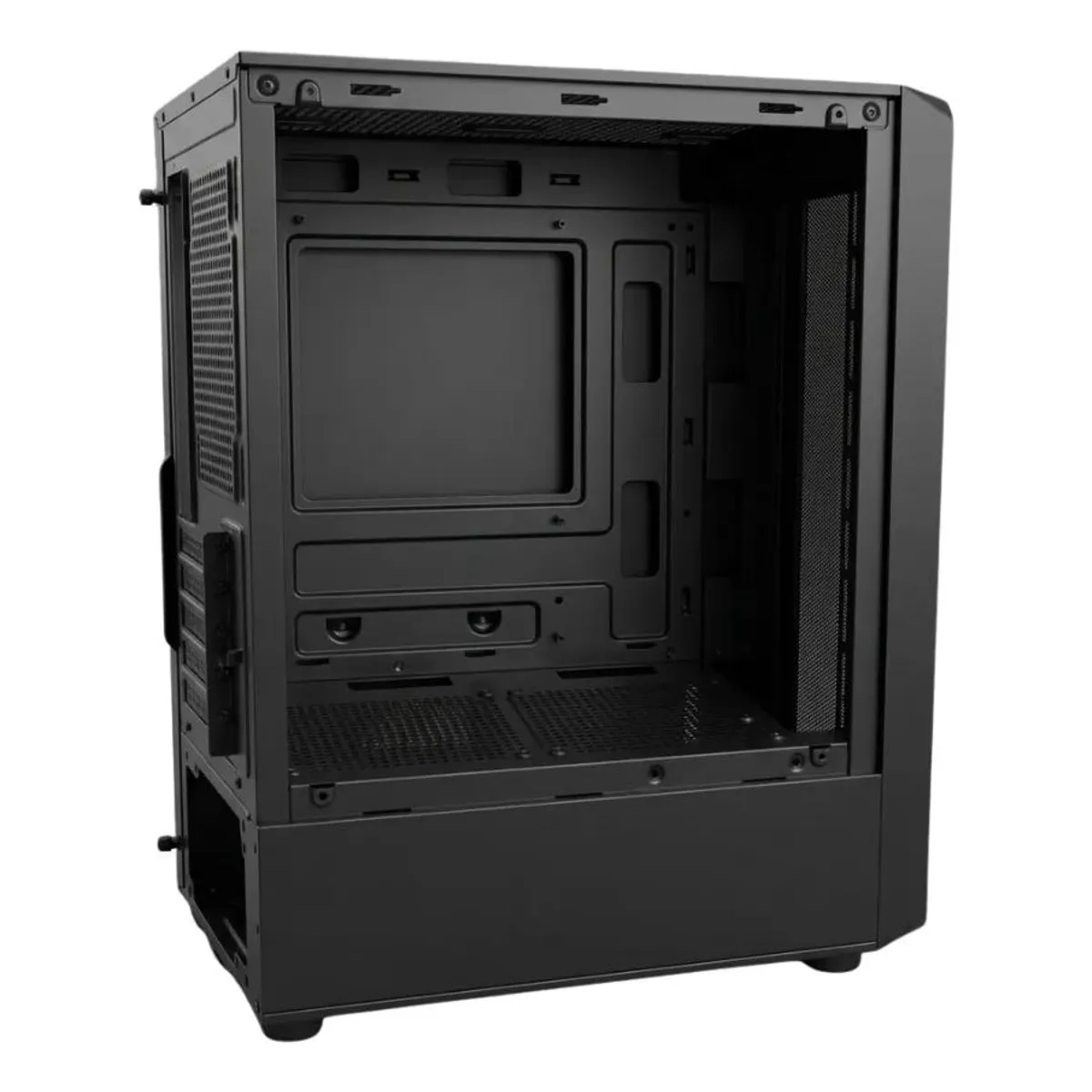 GENERICO - Gabinete PC Matx Negro con 3 Ventiladores RGB