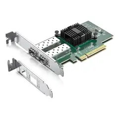 GENERICO - Tarjeta de Red PCIe 10Gb SFP+ con 2 Puertos