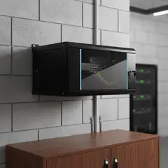 GENERICO - Gabinete Rack Mural Desarmable 6U para Pared