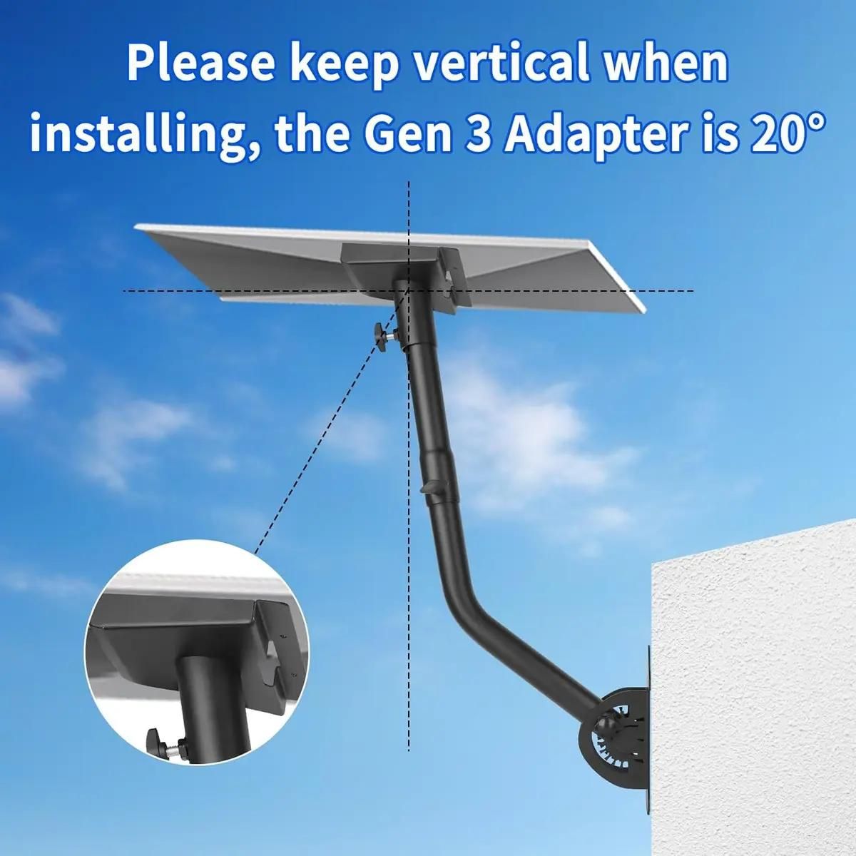 GENERICO - Soporte para mástil de antena Starlink V3 con kit de fij