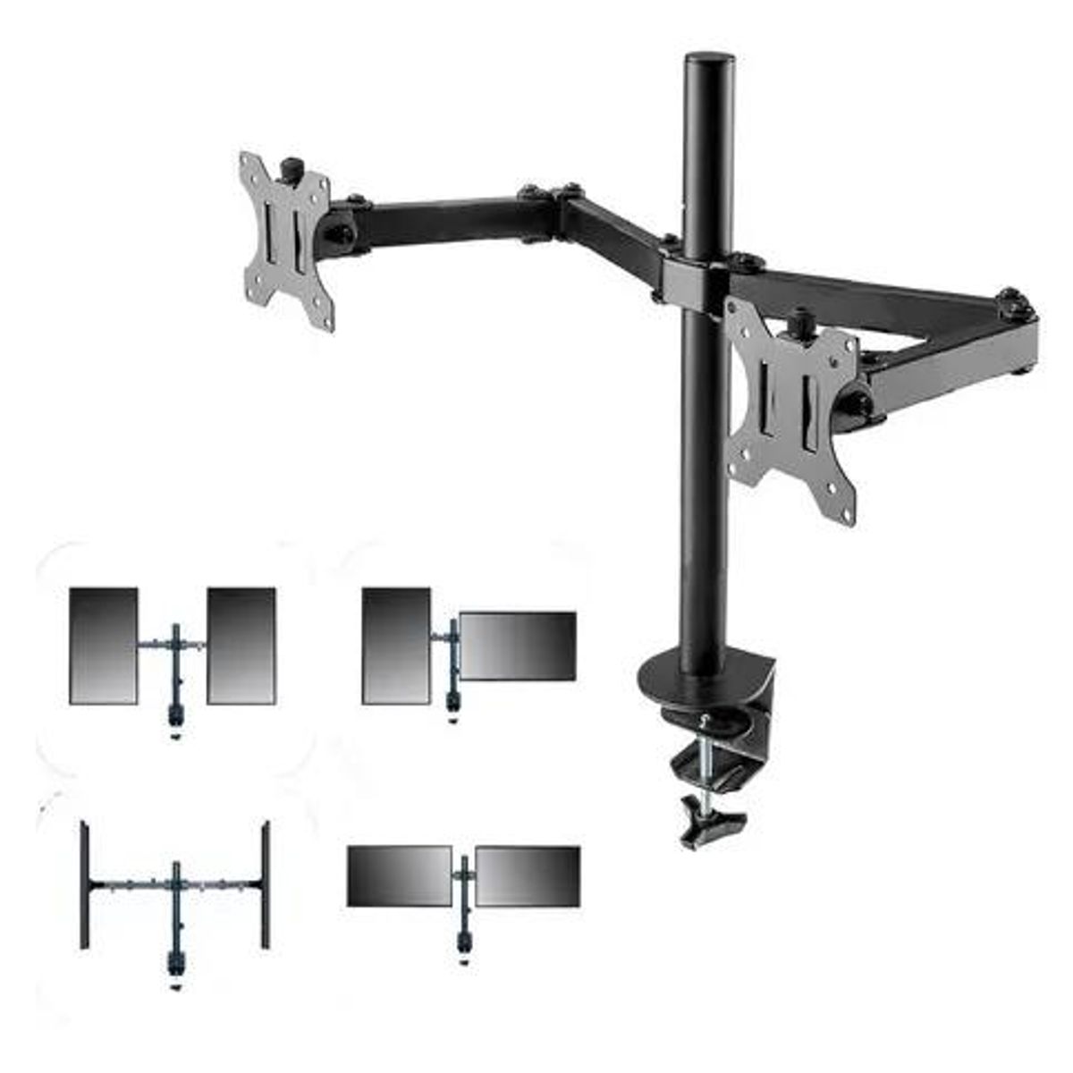 GENERICO - Soporte multiarticulado ajustable para monitor y tele
