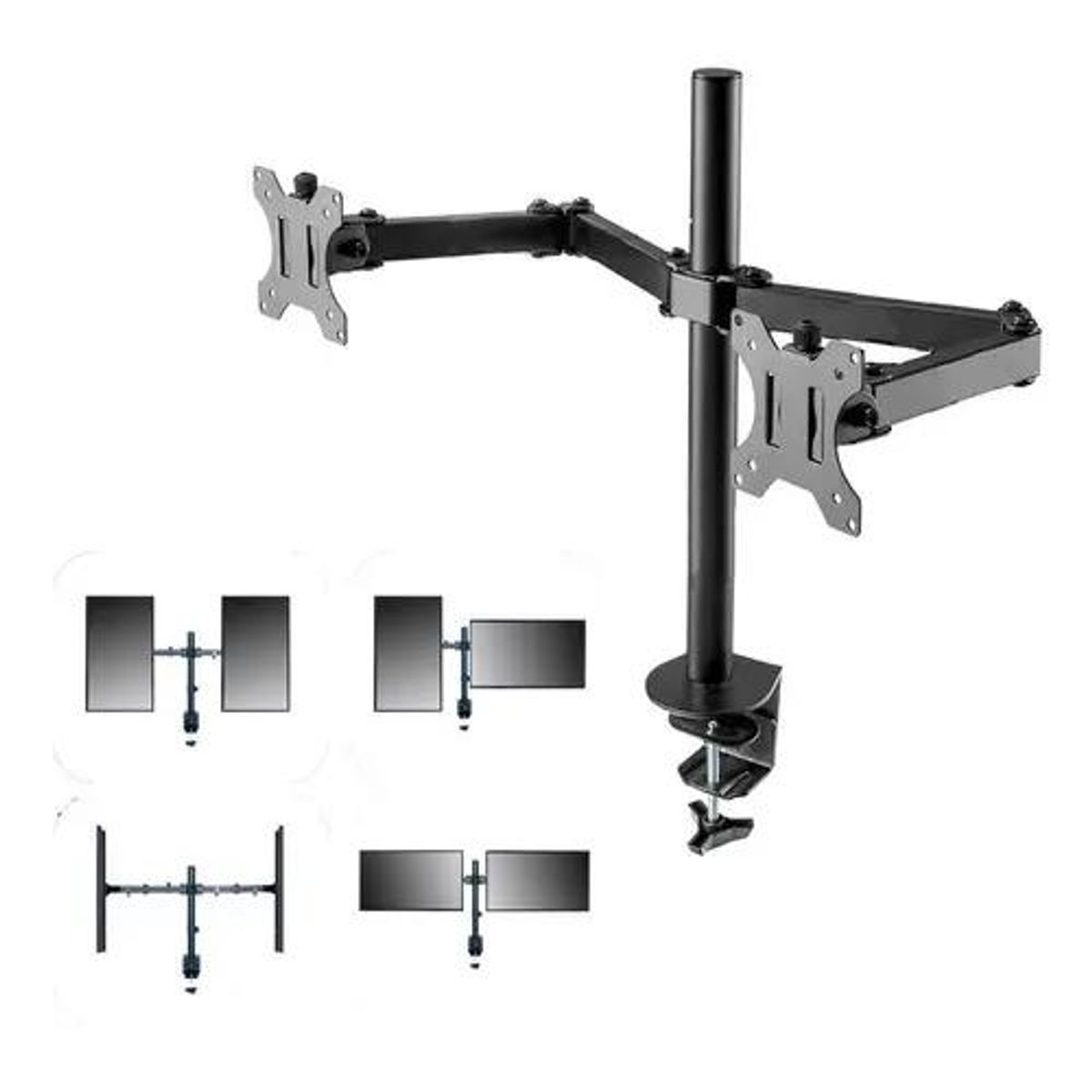 GENERICO - Soporte multiarticulado ajustable para monitor y tele