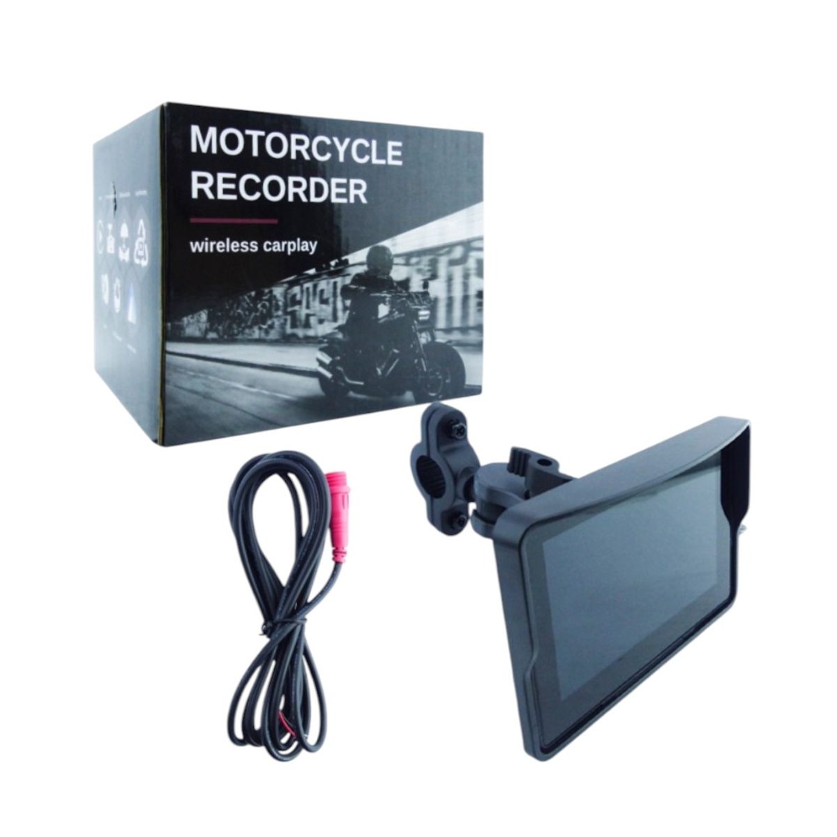 GENERICO - Pantalla Touch Para Moto Con Carplay, De 5 Pulgadas Y Bluetooth