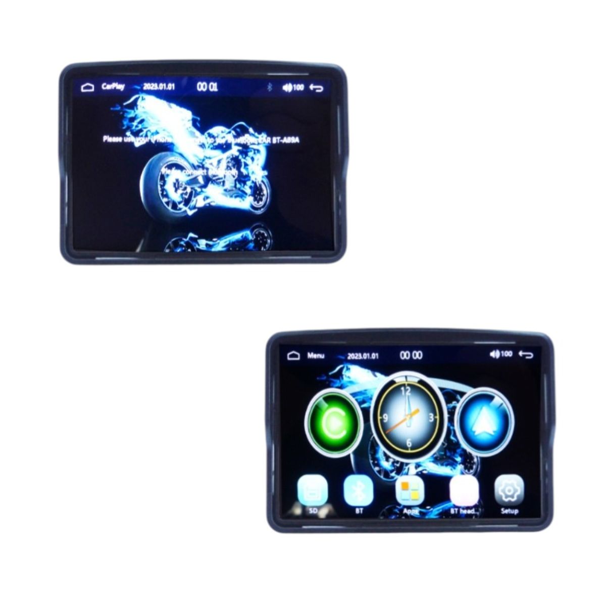 GENERICO - Pantalla Touch Para Moto Con Carplay, De 5 Pulgadas Y Bluetooth