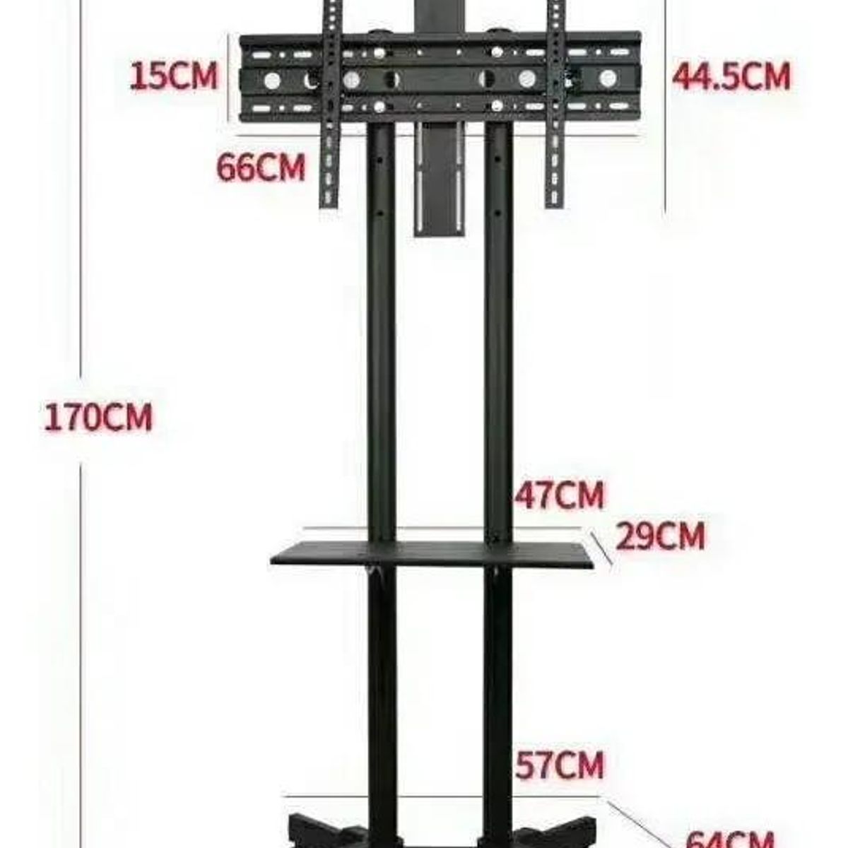 GENERICO - Soporte Universal Móvil para Televisor Grande con Ruedas