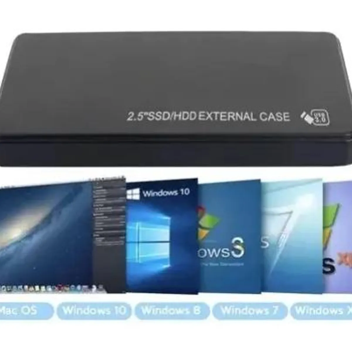GENERICO - Disco Duro Externo 1TB USB 3.0 Negro con Estuche