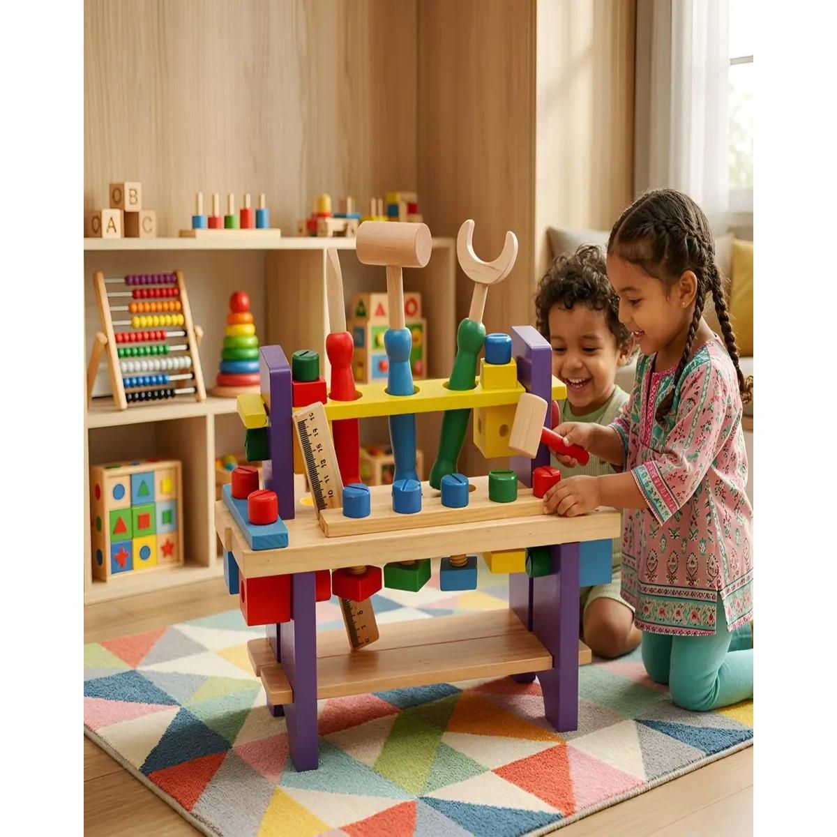 GENERICO - Banco de Herramientas de Madera para Niños