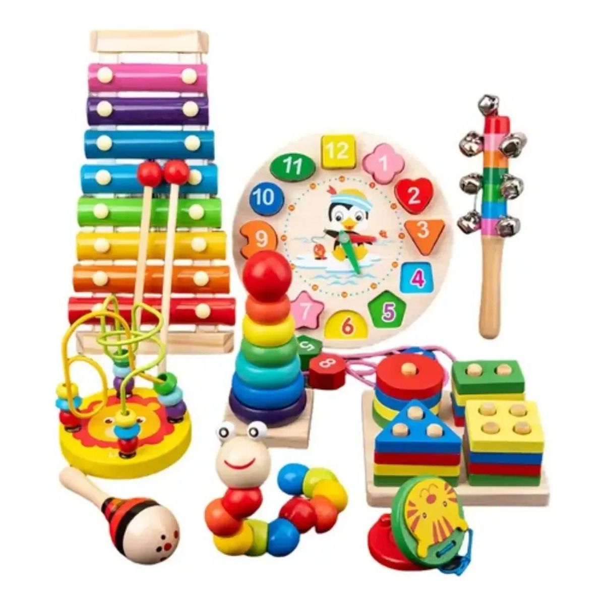 GENERICO - Juguete Didáctico Montessori de Madera para Niños