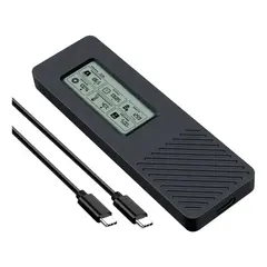 GENERICO - Cofre para SSD M.2 NVMe con USB-C y pantalla LCD