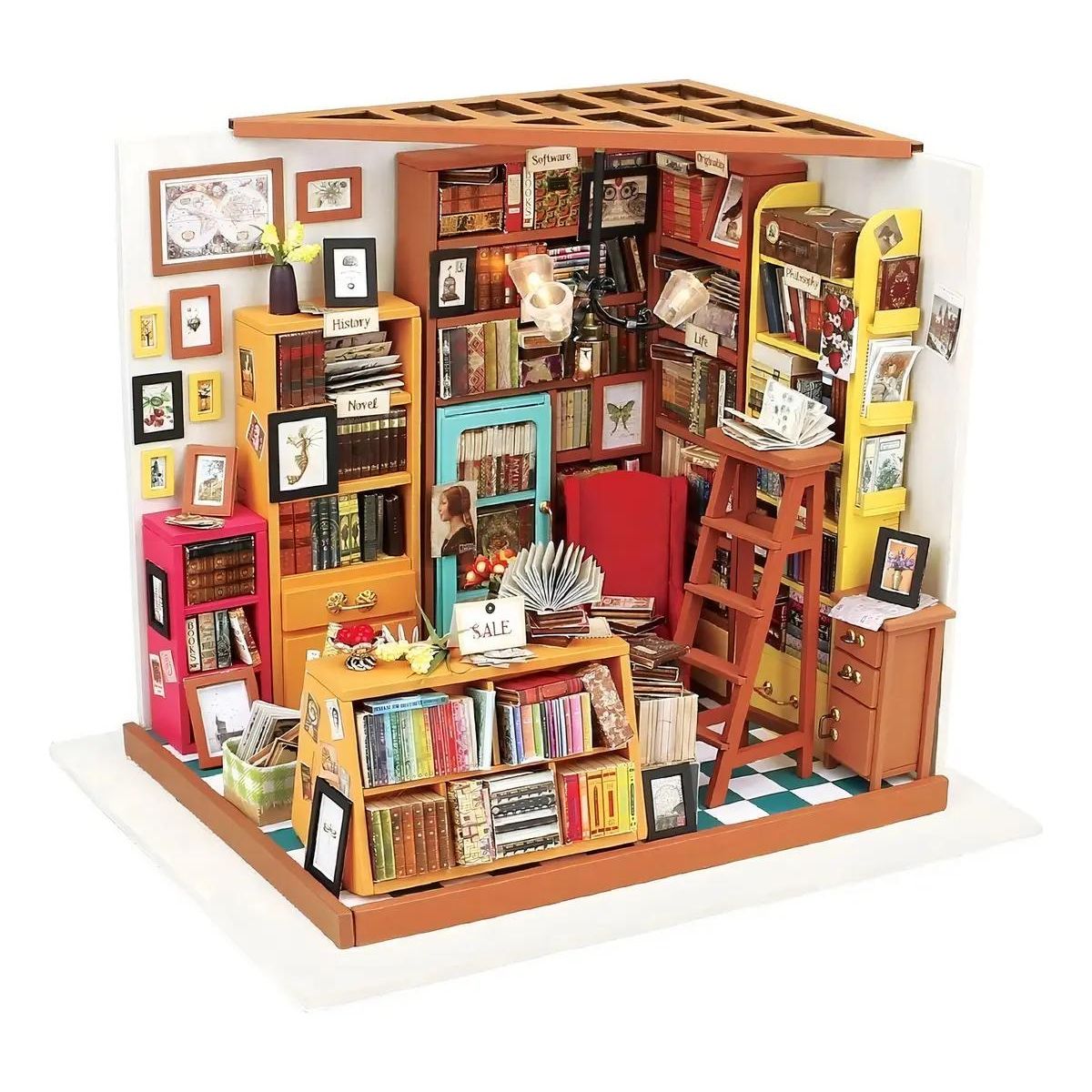 GENERICO - Puzzle 3D Miniatura Biblioteca de Sam