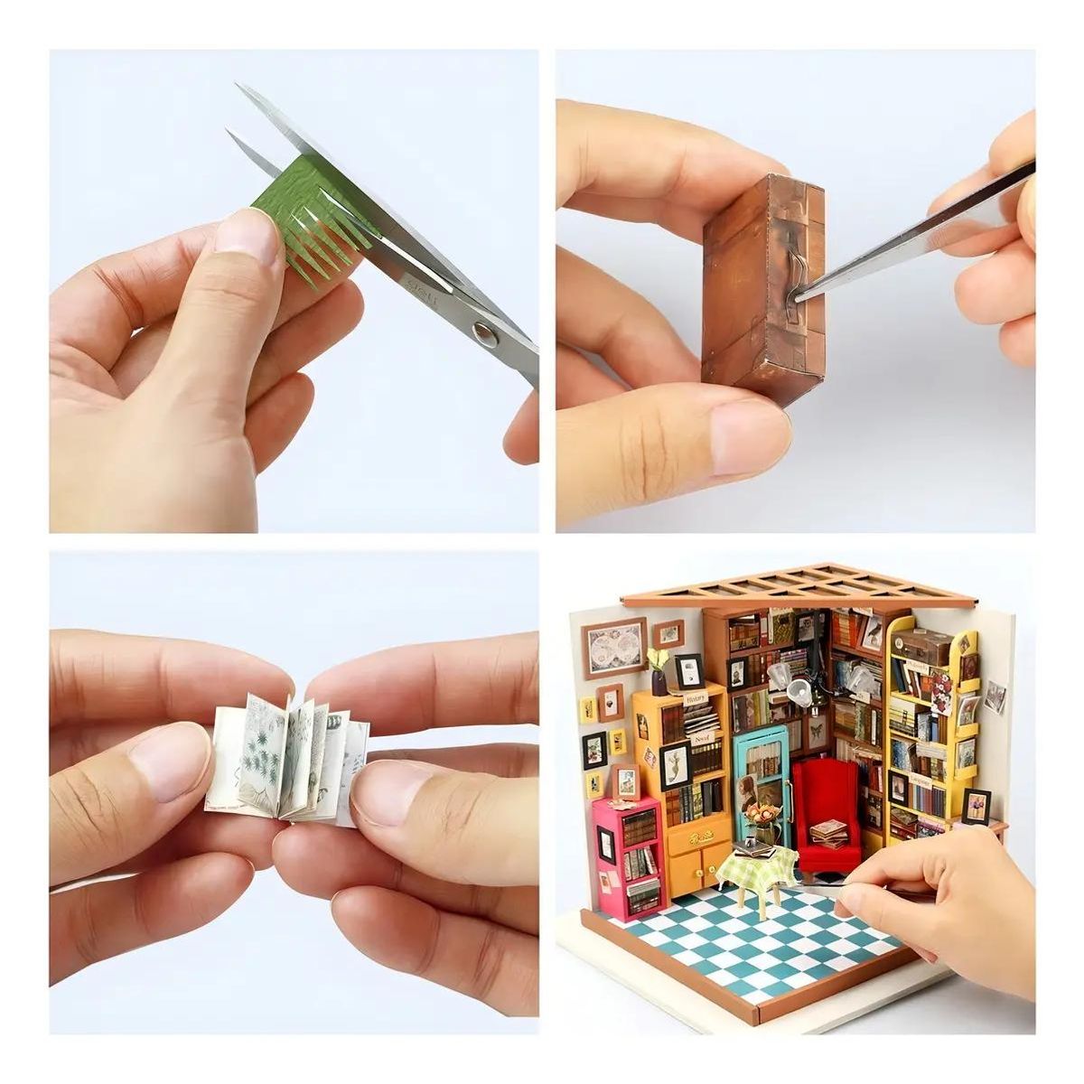 GENERICO - Puzzle 3D Miniatura Biblioteca de Sam
