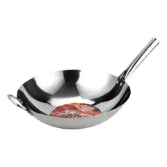 GENERICO - Wok de Acero Inoxidable 40 cm