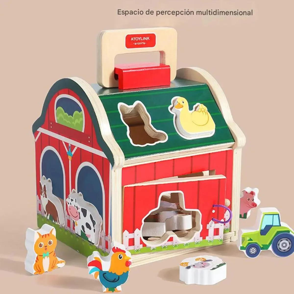 GENERICO - Juguete Didáctico Granja Animales de Madera para Niños