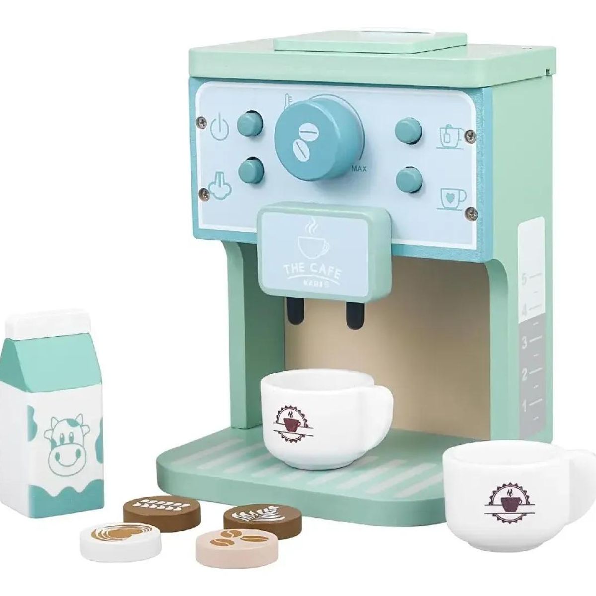 GENERICO - Cafetera de madera para niños juego de rol Montessori