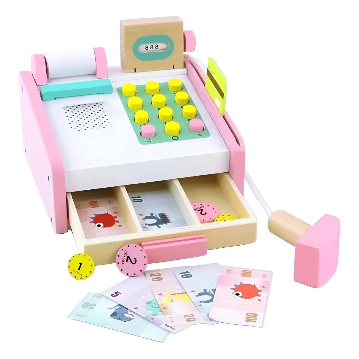 GENERICO - Caja Registradora de Madera Didáctica para Niños