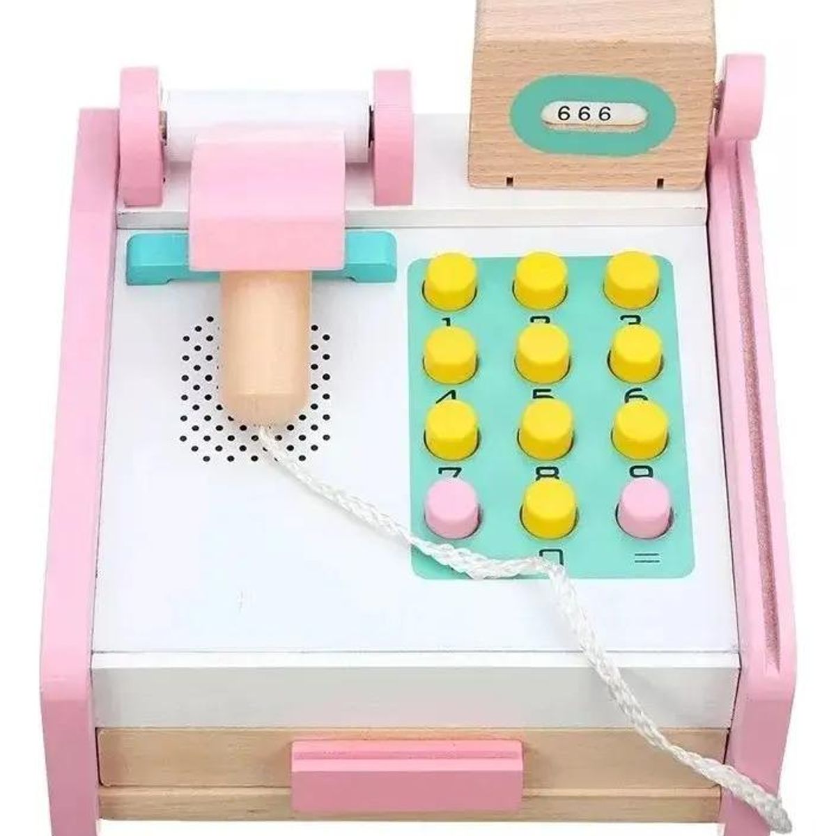 GENERICO - Caja Registradora de Madera Didáctica para Niños