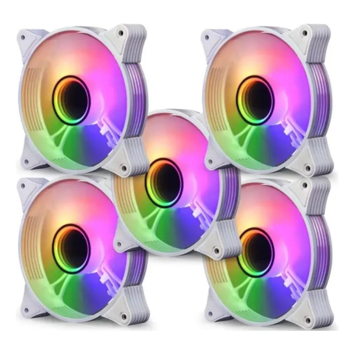 GENERICO - Ventiladores A-RGB Alto Flujo de Aire Pack 5