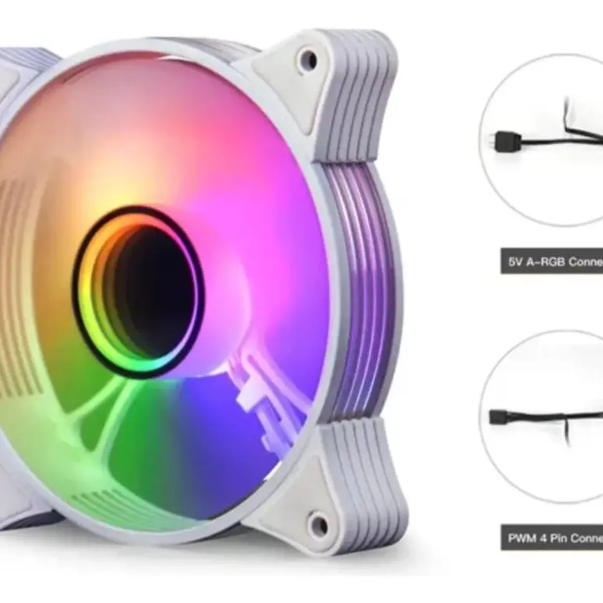 GENERICO - Ventiladores A-RGB Alto Flujo de Aire Pack 5