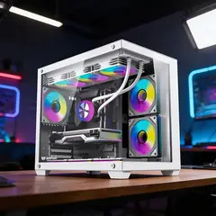 GENERICO - Gabinete Gamer B275 Pro Vidrio 6 Ventiladores ARGB