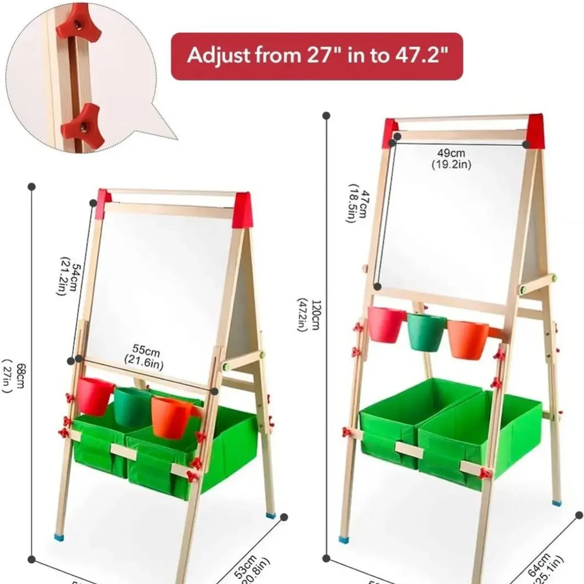GENERICO - Pizarra Doble Infantil para Aprendizaje Montessori