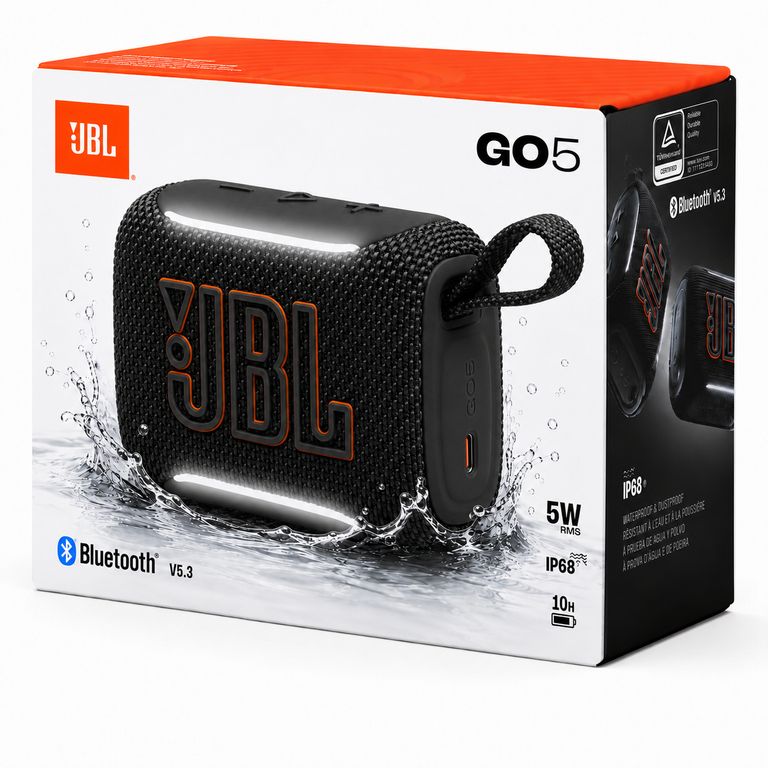 Parlante Bluetooth GO 5 Waterproof Black 10Hrs/5W Negro
