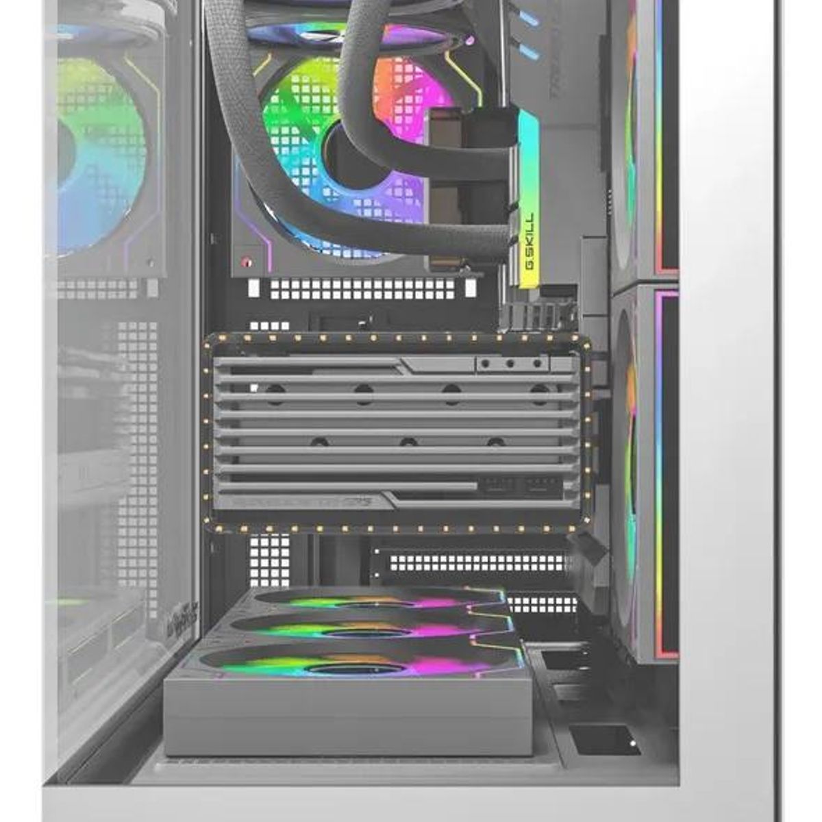 GENERICO - Gabinete ATX con pantalla IPS integrada y 6 ventiladores