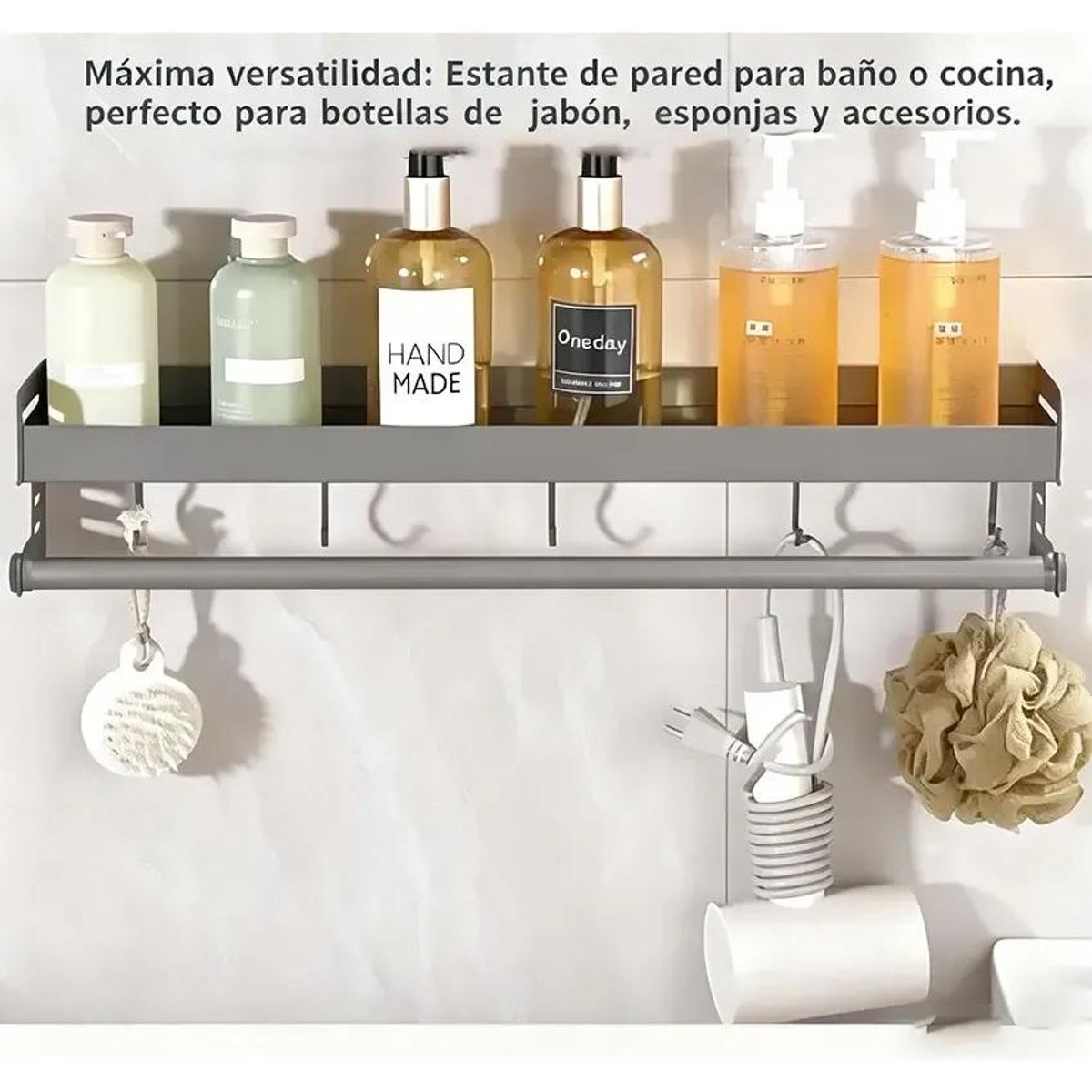 GENERICO - Organizador de Cocina Pared 3 en 1 Especiero y Toallero