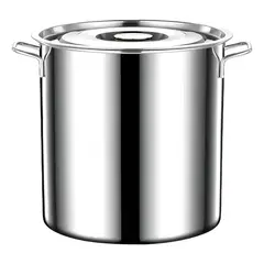 GENERICO - Olla de acero inoxidable 20 litros color plateado