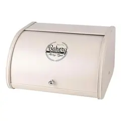 GENERICO - Panera Ovalada Metálica Color Marfil para Pan