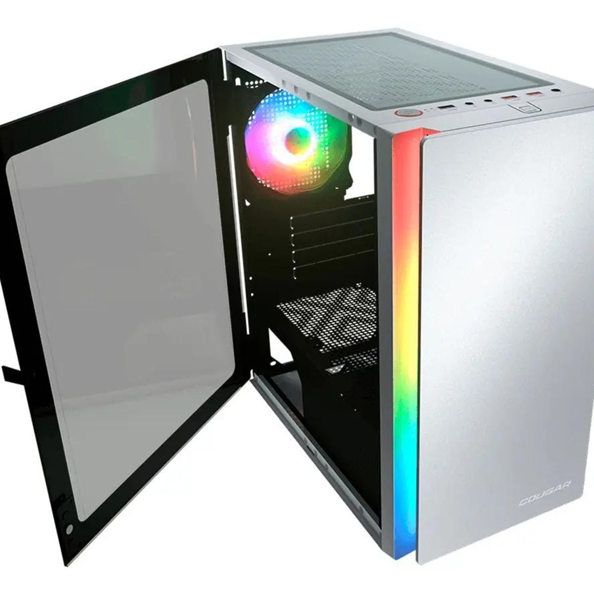 GENERICO - Gabinete Gamer Purity RGB Blanco con Ventilación