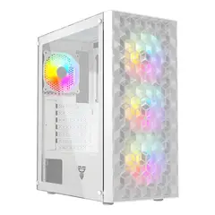 GENERICO - Gabinete ATX Blanco con Vidrio Templado y RGB