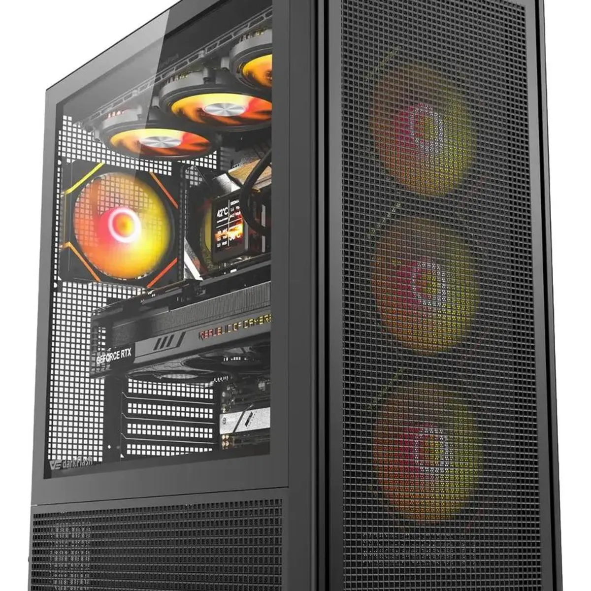 GENERICO - Gabinete Full Tower E-ATX Darkflash Airnova Mesh con 3  