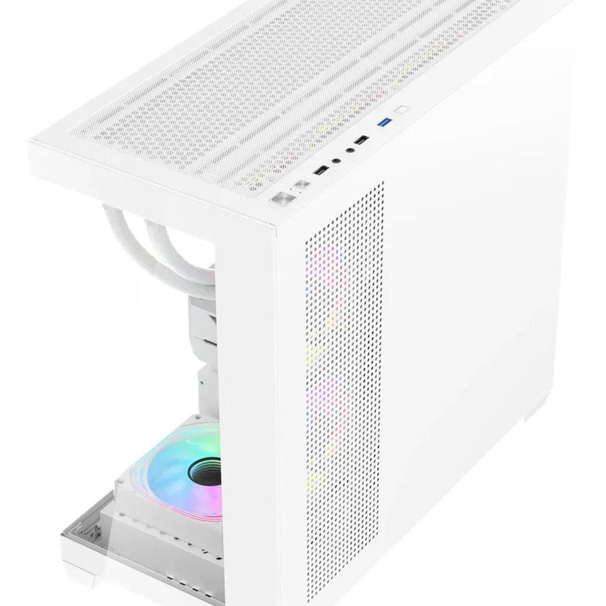 GENERICO - Gabinete M-ATX con Vidrio Templado y 6 Ventiladores ARGB