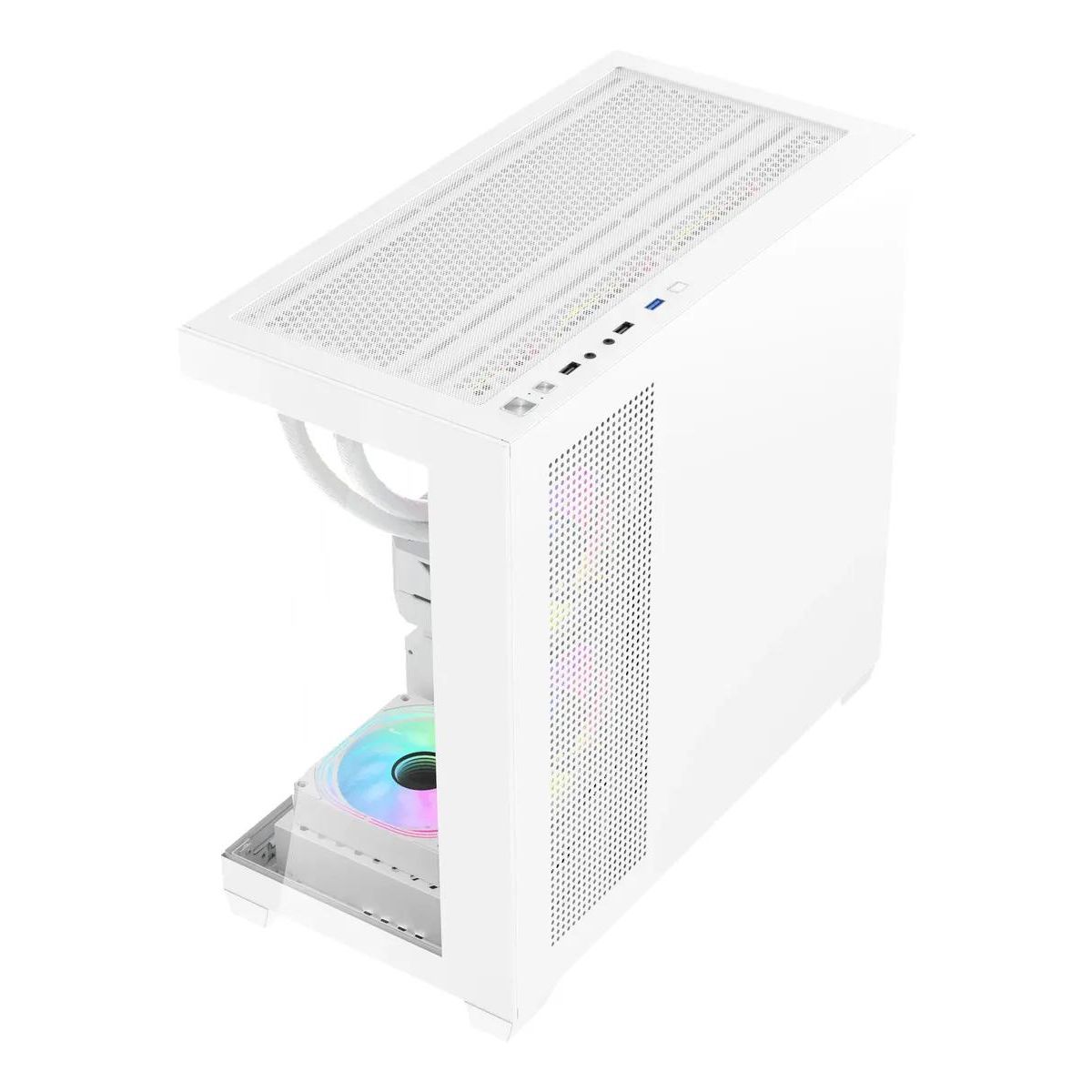 GENERICO - Gabinete M-ATX con Vidrio Templado y 6 Ventiladores ARGB