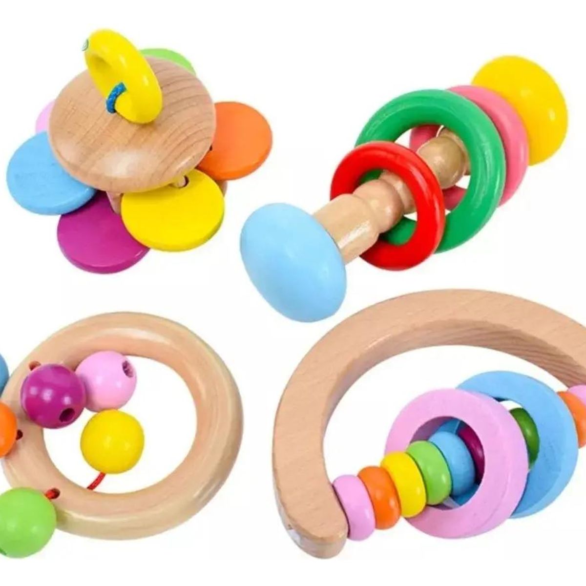 GENERICO - Pack Juguetes de Madera Montessori para Aprendizaje