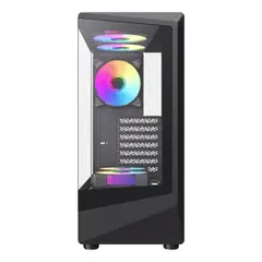GENERICO - Gabinete Gamer con 5 Ventiladores ARGB y Doble Vidrio