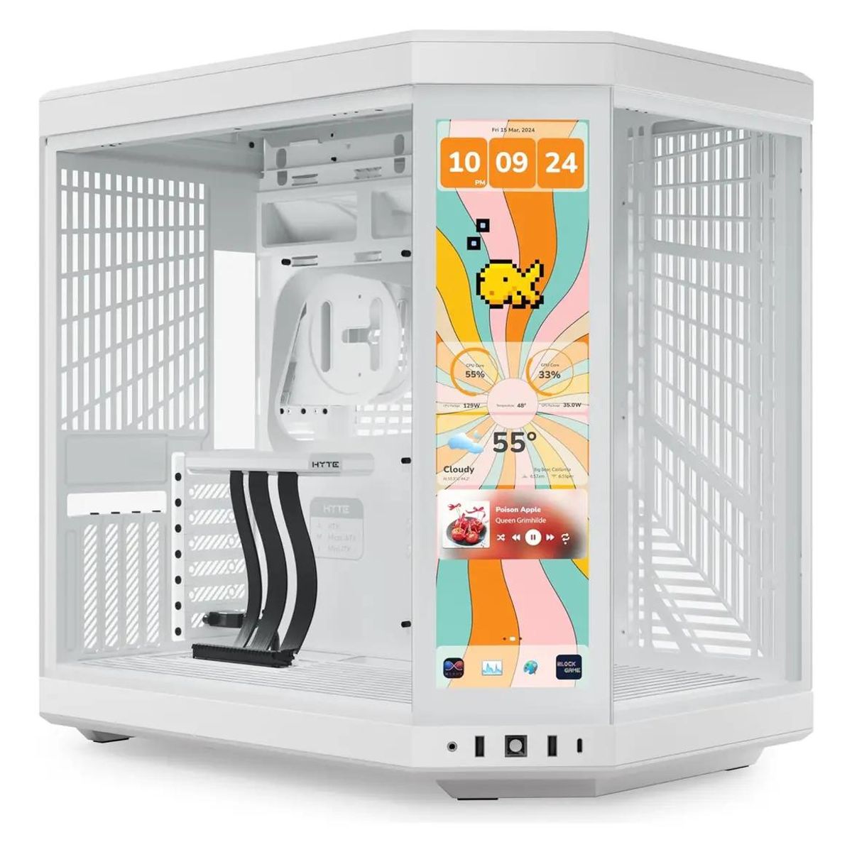 GENERICO - Gabinete Gamer Y70 Touch Infinite ATX con USB-C