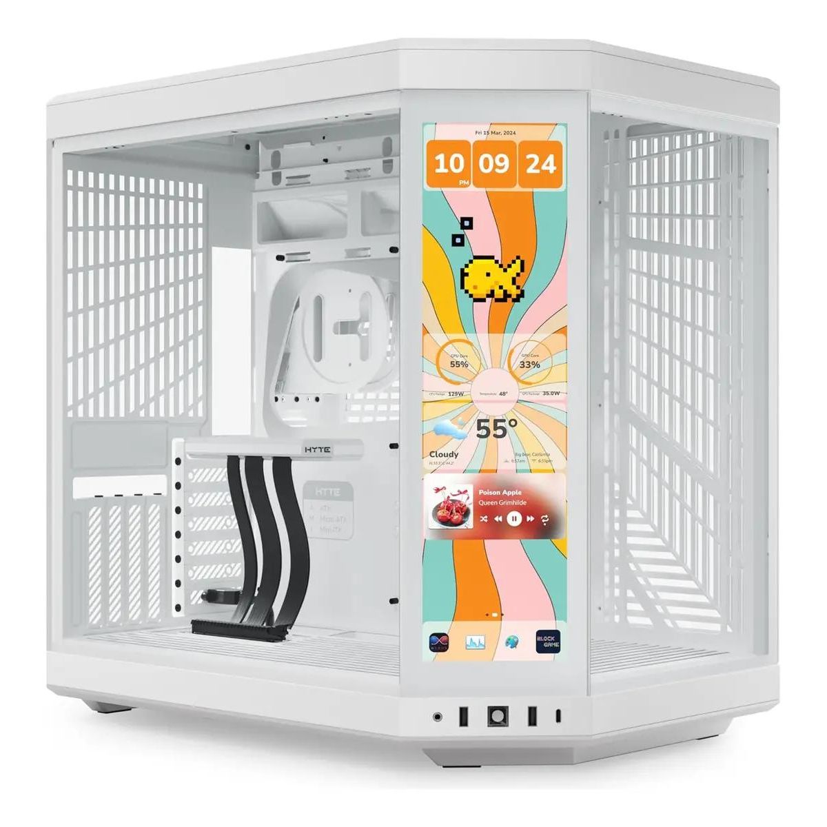 GENERICO - Gabinete Gamer Y70 Touch Infinite ATX con USB-C