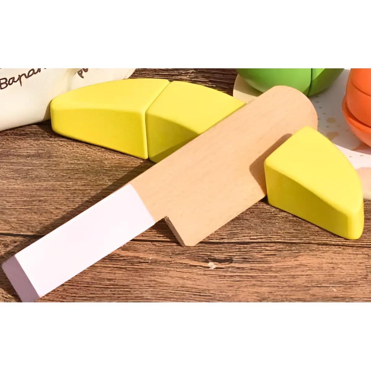 GENERICO - Juego Didáctico de Madera para Cortar Vegetales y Frutas