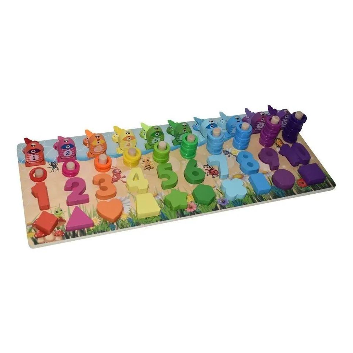 GENERICO - Juguete Didáctico de Madera Montessori Matemática Pesca