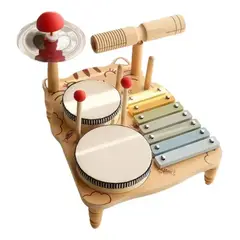 GENERICO - Batería de Madera Musical Montessori para Niños
