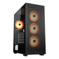 GENERICO - Gabinete Gamer MX220 RGB con 4 Ventiladores