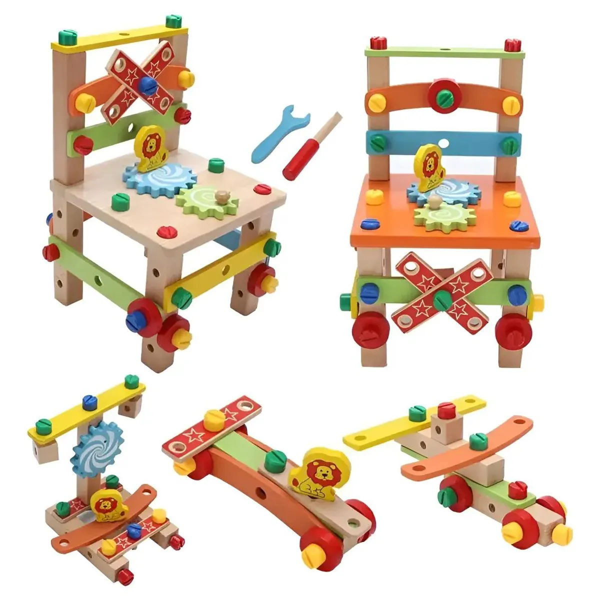 GENERICO - Juguete Didáctico Montessori Silla de Construcción