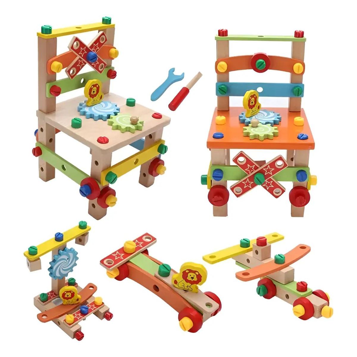 GENERICO - Juguete Didáctico Montessori Silla de Construcción