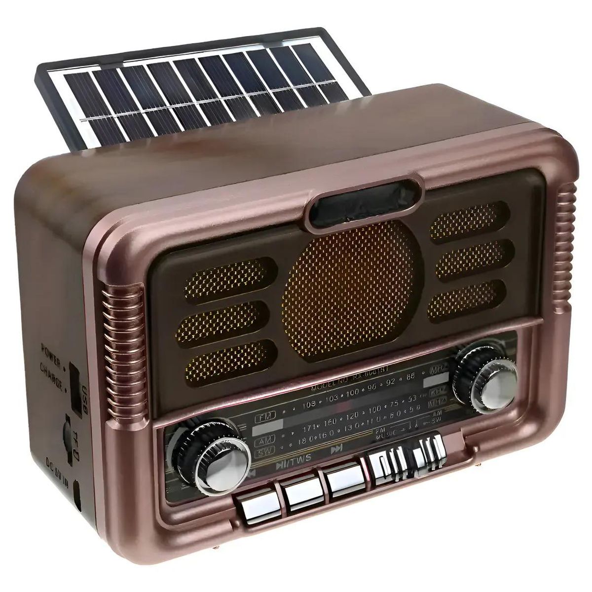 GENERICO - Radio Solar Bluetooth con Batería Incorporada y MP3