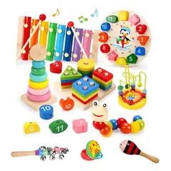 GENERICO - Juguete Didáctico de Madera para Niños y Bebés