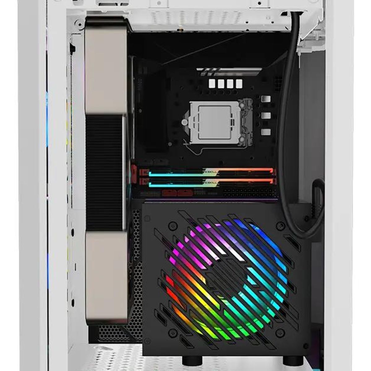 GENERICO - Gabinete Mini-ITX Blanco con Cooler y USB 3.0