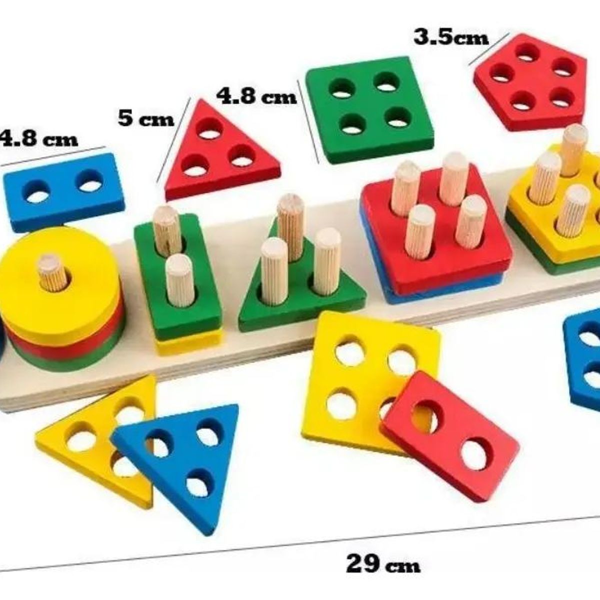 GENERICO - Pack 10 Juguetes Didácticos de Madera Montessori