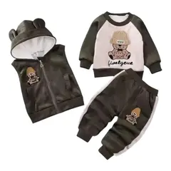 TOPBABY - Conjunto De Poliéster Tres Piezas Para Bebés Color Verde